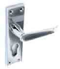 Chrome flat Euro lock handles 48mm c/c 150mm - S2709