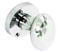 Chrome oval mortice knobs 60mm - S2929