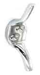 Chrome cleat hook 75mm - S2989