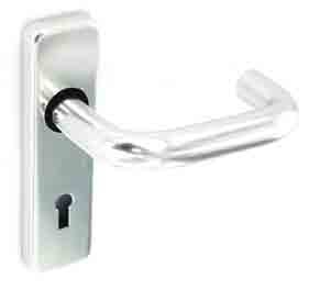 Aluminium lock handles polished 150mm - S3022