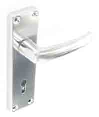 Aluminium lock handles bright 150mm - S3071