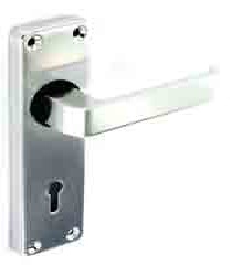 Aluminium lock handles bright 150mm - S3101