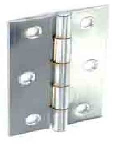 Steel butt hinges Brass plated 75mm - S4305