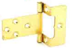 Flush hinges ?" cranked Brass plated 50mm - S4409