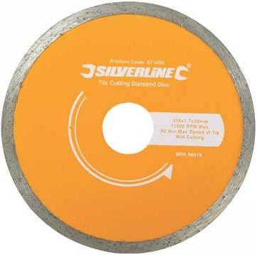 Silverline - TILE CUTTING DIAMOND DISCS 110X22MM - 571499