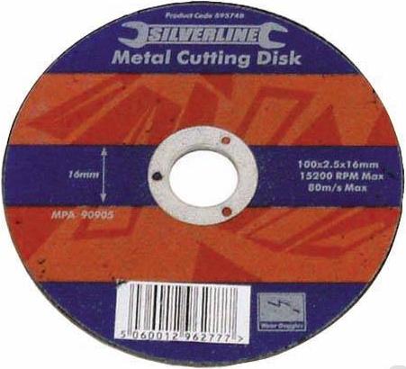 Silverline - METAL CUTTING DISCS FLAT (100X16MM) - 595748