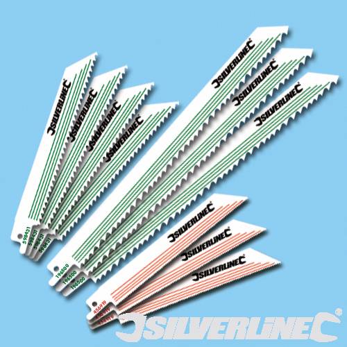 Silverline - 10PK RECIPROCATING SAW BLADES (150 & 240MM) - 783087