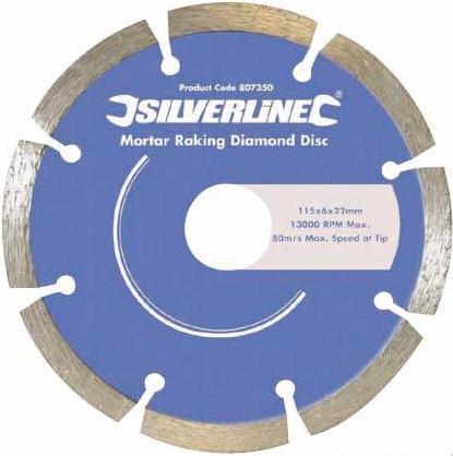 Silverline - MORTAR RAKING DIAMOND DISC (115X22MM 2PK) - 807350