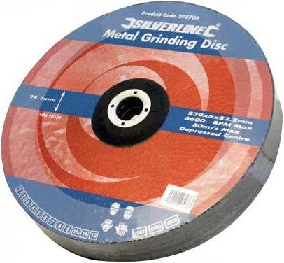 Silverline - METAL GRINDING DISCS DEPRESSED 125X22MM - 704404