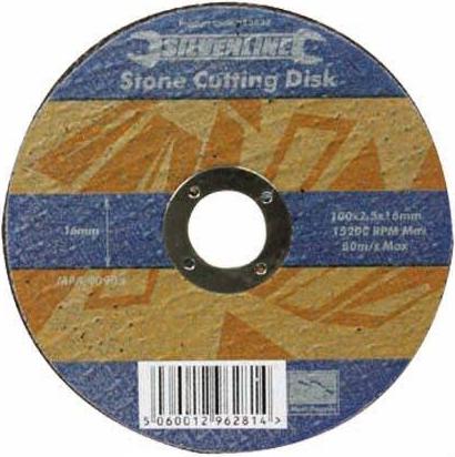 Silverline - STONE CUTTING DISCS FLAT 115X22MM - 199875