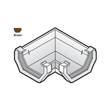 Square Line 90deg Brown Gutter Bend - RAS1-BR