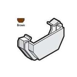 Square Line Brown Gutter External Stopend - RES1-BR