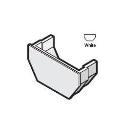 Square Line White Gutter Internal Stopend - RES2-WH