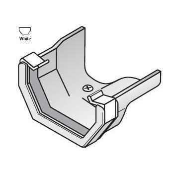 Square Line White Gutter Adaptor - Cast Iron Ogee L/H - RDS4-WH