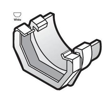 Square Line White Gutter Adaptor - Square Line Cast Iron - RDS5-WH