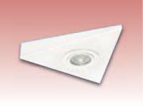 200 x 200 White Triangular Under Cabinet Fittings - TRI01W