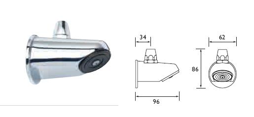 SIRRUS - Non-Adjustable Vandal Resistant Shower Head (top supply) - VR2000T