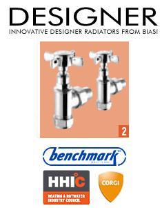 Cross angle radiator valves 