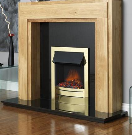 FLAVEL Ultiflame Electric - Contemporary (Electrical Fire) - Brass - 143864BS