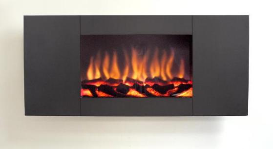 FLAVEL Marino (Electrical Fire) Panoramic - Black - 143874