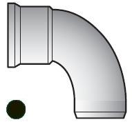 Black 110mm Ring Soil Pipe 92.5deg Socket/Spigot Bend - SP161-BK