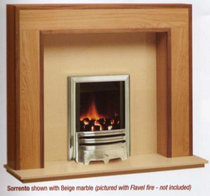 GB Mantels (Fire Surround ONLY) - Milan Oak Vaneered Mantel