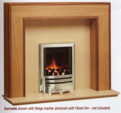 GB Mantels (Fire Surround ONLY) - Milan Oak Vaneered Mantel