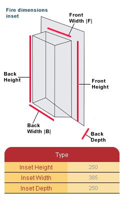 Burley Halstead Electric Fire Dimensions