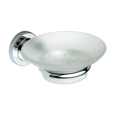 Bristan Prism Frosted Glass Soap Dish Chrome - PM DISH C - PMDISHC - DISCONTINUED