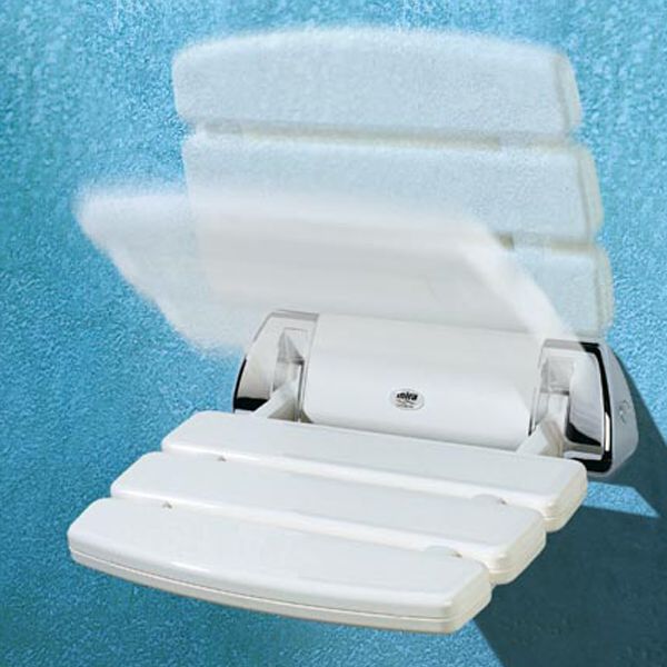 Mira Folding Shower Seat White/Chrome