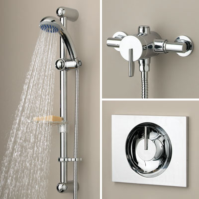Bristan Sonique Thermostatic Recessed/Surface Mounted Mini Shower Valve with Riser - SOQ SHUAR C - SOQSHUARC - SOLD-OUT!! 