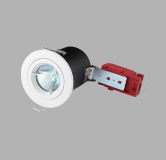 Fire Rated Die-Cast L V Fixed Downlights White - VFRCL02W